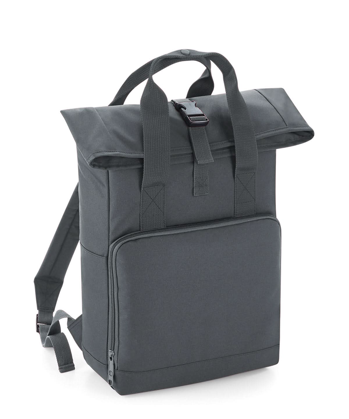 Twin Handle RollTop Backpack - BG118 - Graphite Grey O S - Customisable Bags