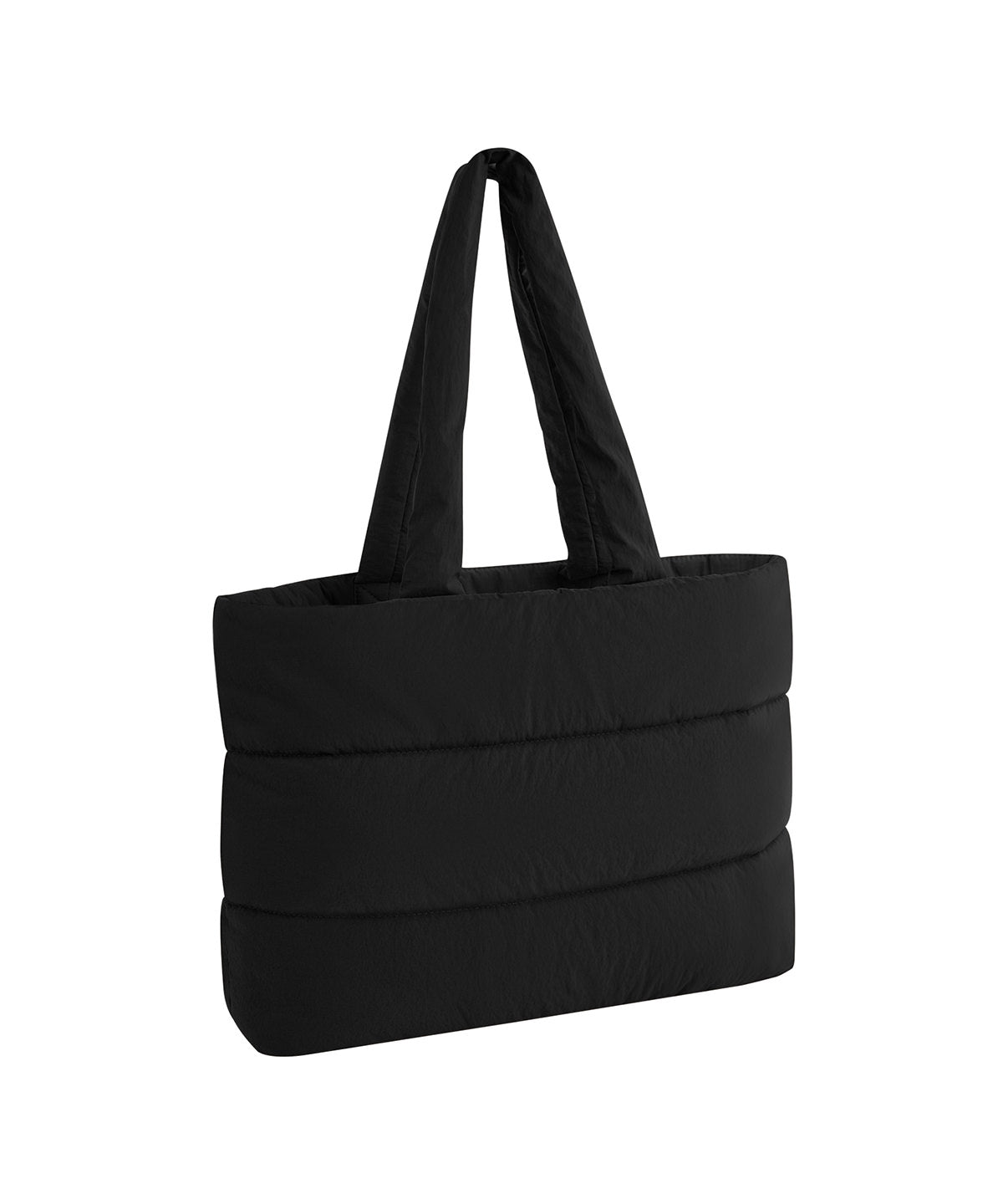 Quilted tote bag - BG701 - Black One size - Customisable Bags