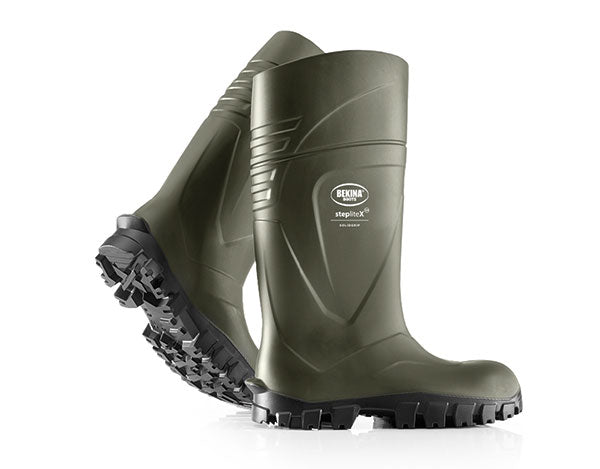 Bekina Steplite X Solid Grip Non Safety Wellingtons Bnxan1 P9180 - Green 4 - Customisable Wellingtons