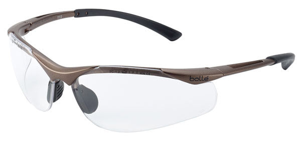 Bolle Safety Contour Platinum Glasses - Clear - Customisable Eye Protection