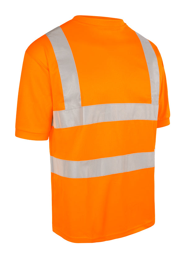 Beeswift Crew Neck Hi Vis Short Sleeve T Shirt Bscntsen - Orange - Customisable T-Shirt