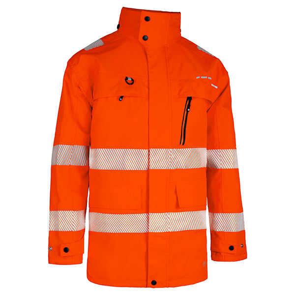 Deltic Beeswift Deltic Hi Vis Ripstop Breathable And Waterproof Rail Jacket Bsd21 Or - Orange - Customisable Jacket