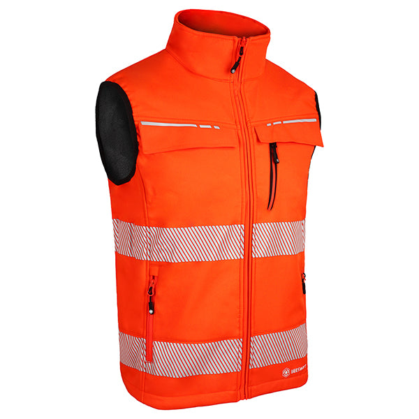Deltic Beeswift Deltic Hi Vis Softshell Rail Bodywarmer Bsd31 Or - Orange - Customisable Bodywarmers