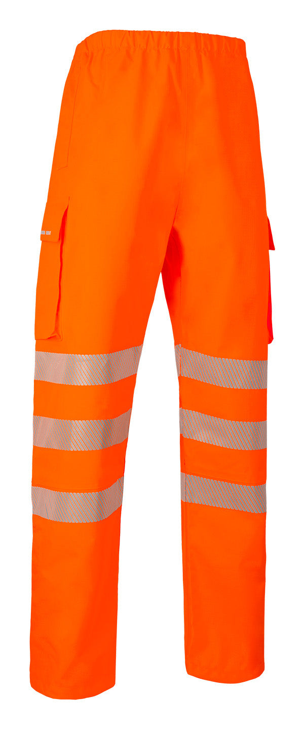 Deltic Beeswift Deltic Hi Vis Ripstop Breathable And Waterproof Rail Over Trouser Bsdtor - Orange - Customisable Trousers