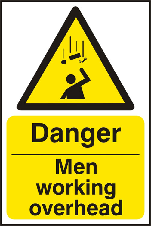 Danger Men Working Overhead Sign Bss11114 N - BSS11114N