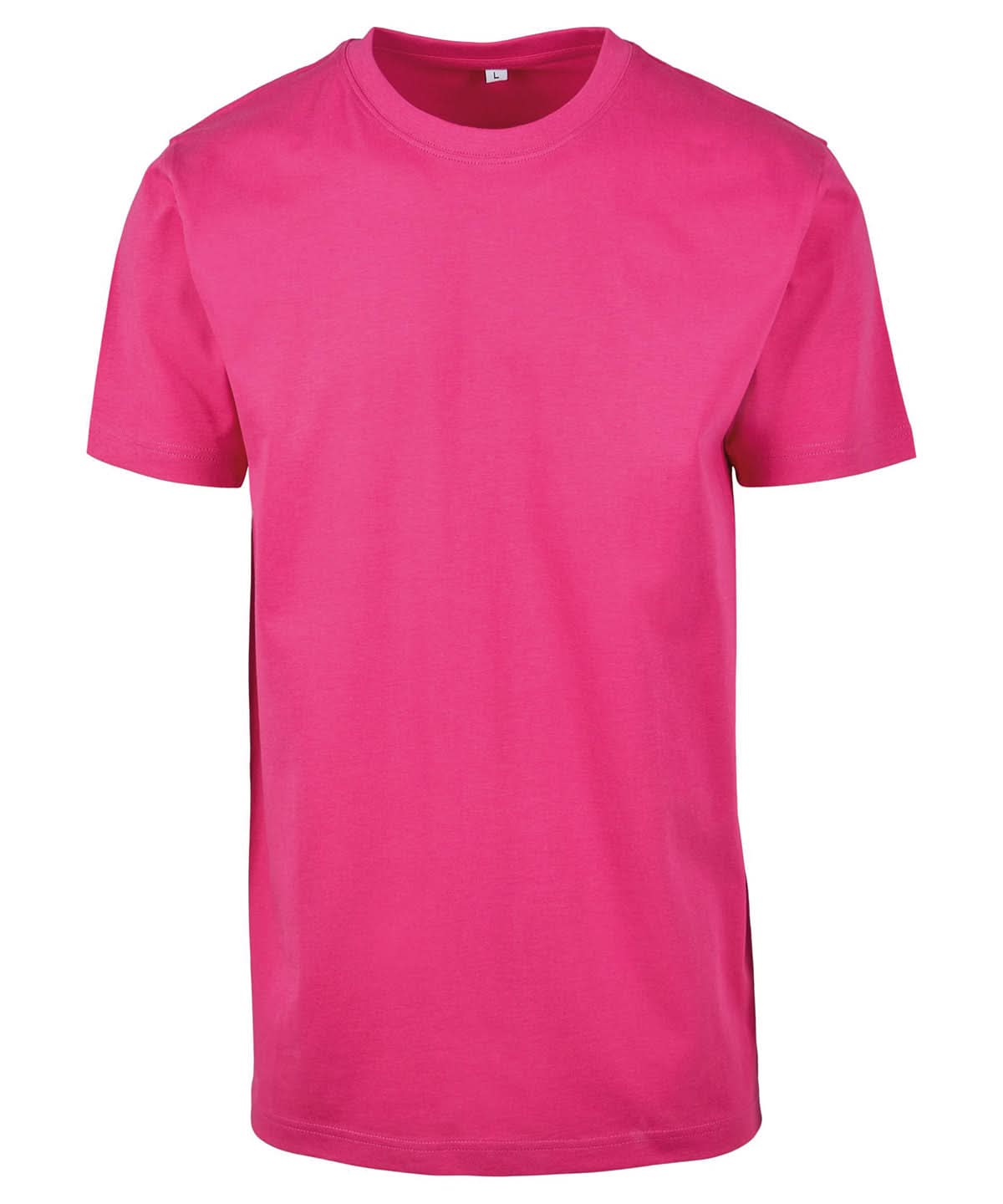 Build Your Brand BYB T shirt round neck Hibiskus Pink BY004 - Hibiskus Pink - Customisable T-Shirt