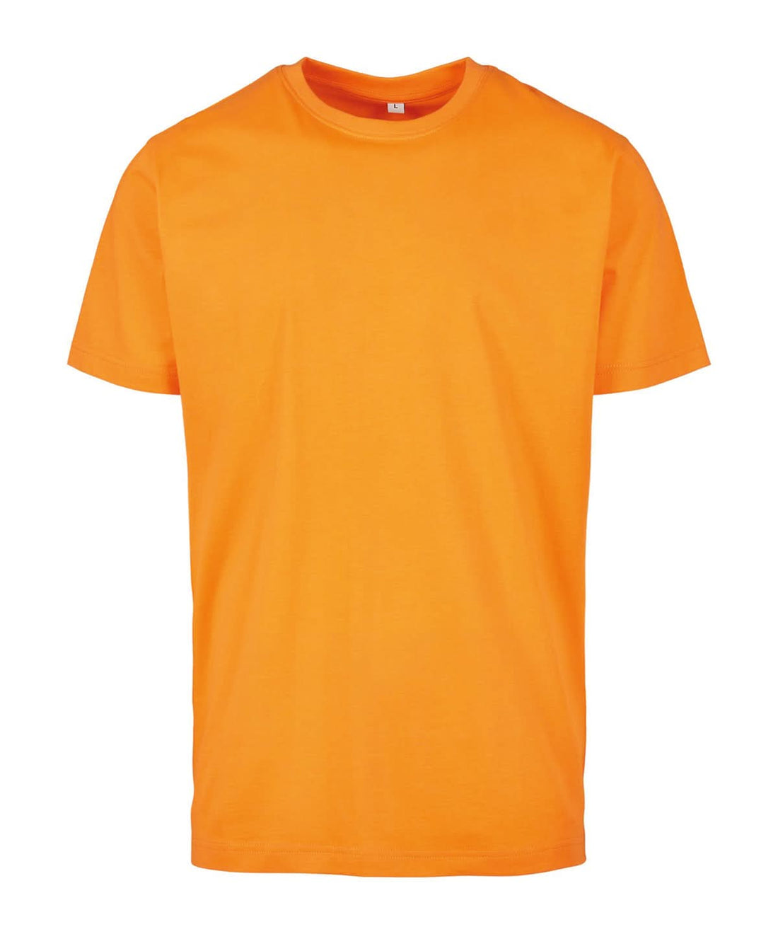 Build Your Brand BYB T shirt round neck Paradise Orange BY004 - Paradise Orange - Customisable T-Shirt