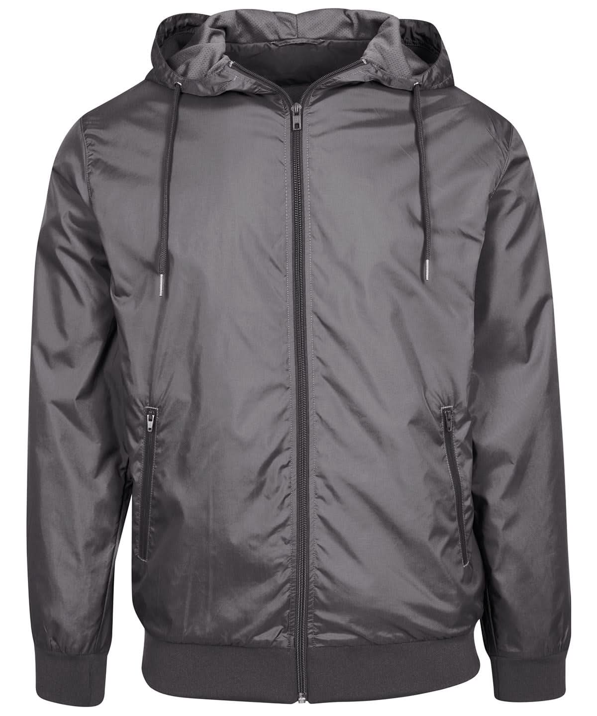 Build Your Brand BYB Wind runner BY016 - Dark Shadow Dark Shadow - Customisable Jacket