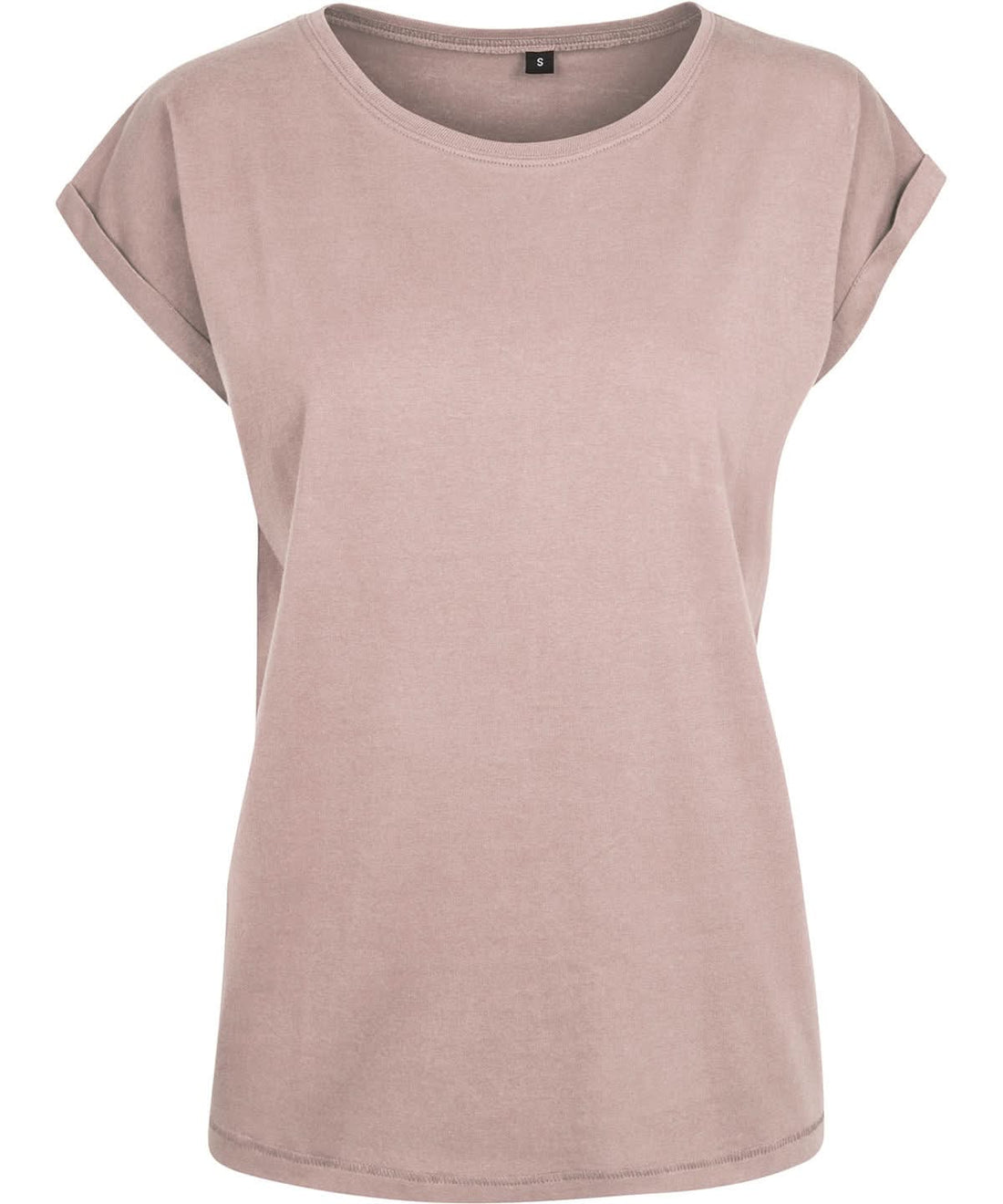 Build Your Brand BYB Womens extended shoulder tee Dusk Rose BY021 - Dusk Rose - Customisable T-Shirt
