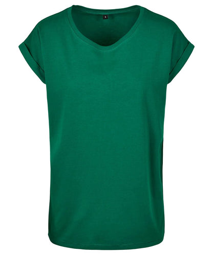 Build Your Brand BYB Womens extended shoulder tee Black BY021 - Forest Green 5XL - Customisable T-Shirt