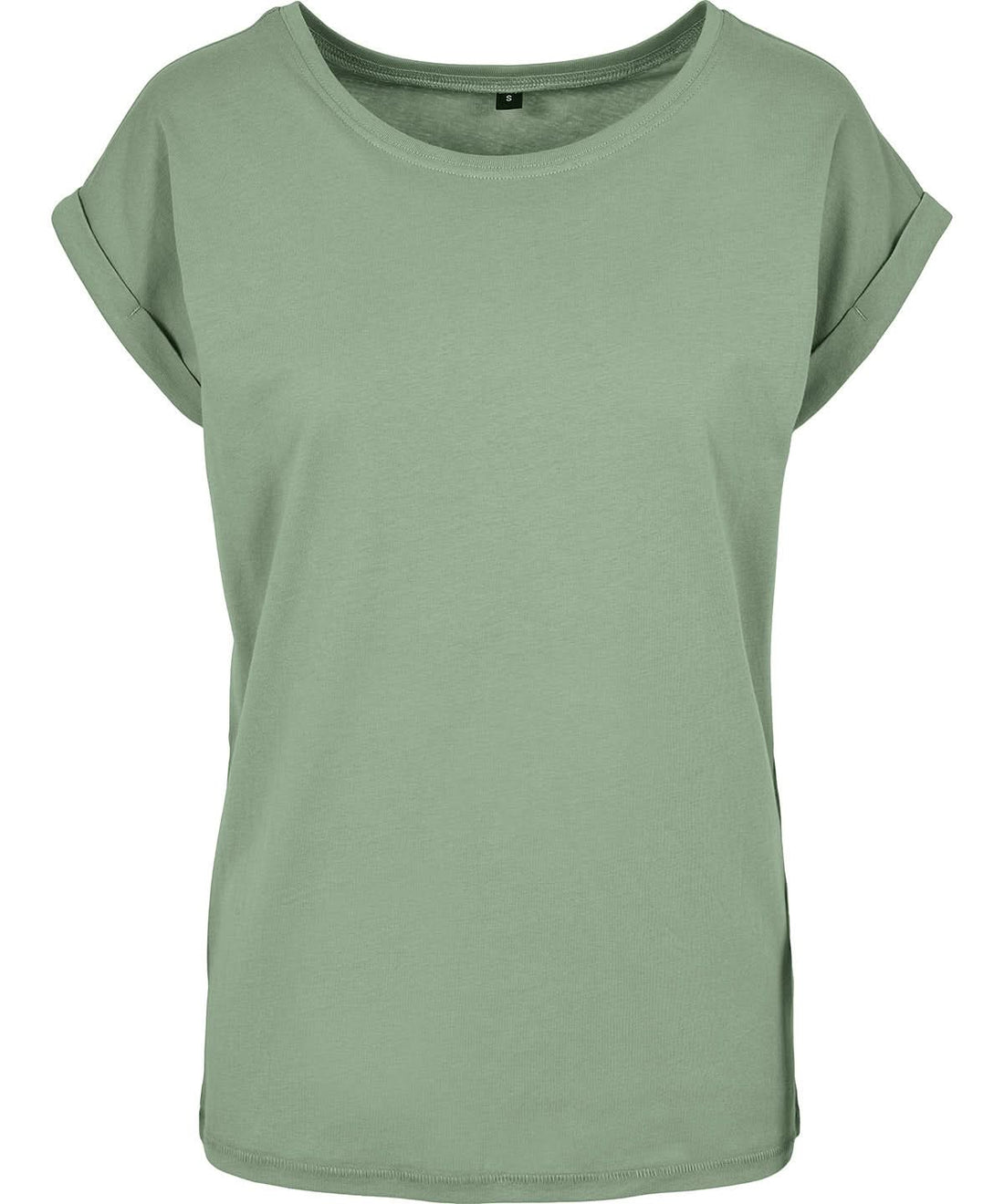 Build Your Brand BYB Womens extended shoulder tee Magic Salvia BY021 - Magic Salvia - Customisable T-Shirt