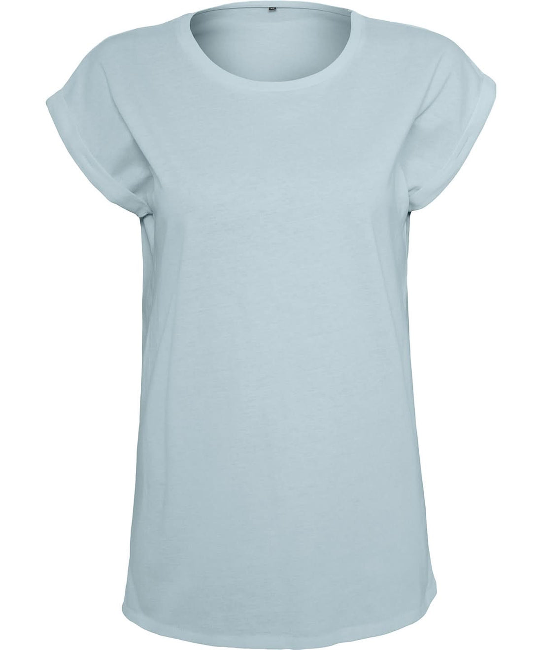 Build Your Brand BYB Womens extended shoulder tee Powder Blue BY021 - Powder Blue - Customisable T-Shirt