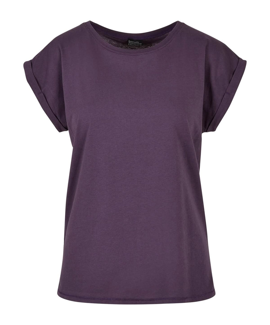 Build Your Brand BYB Womens extended shoulder tee Purple Night BY021 - Purple Night - Customisable T-Shirt