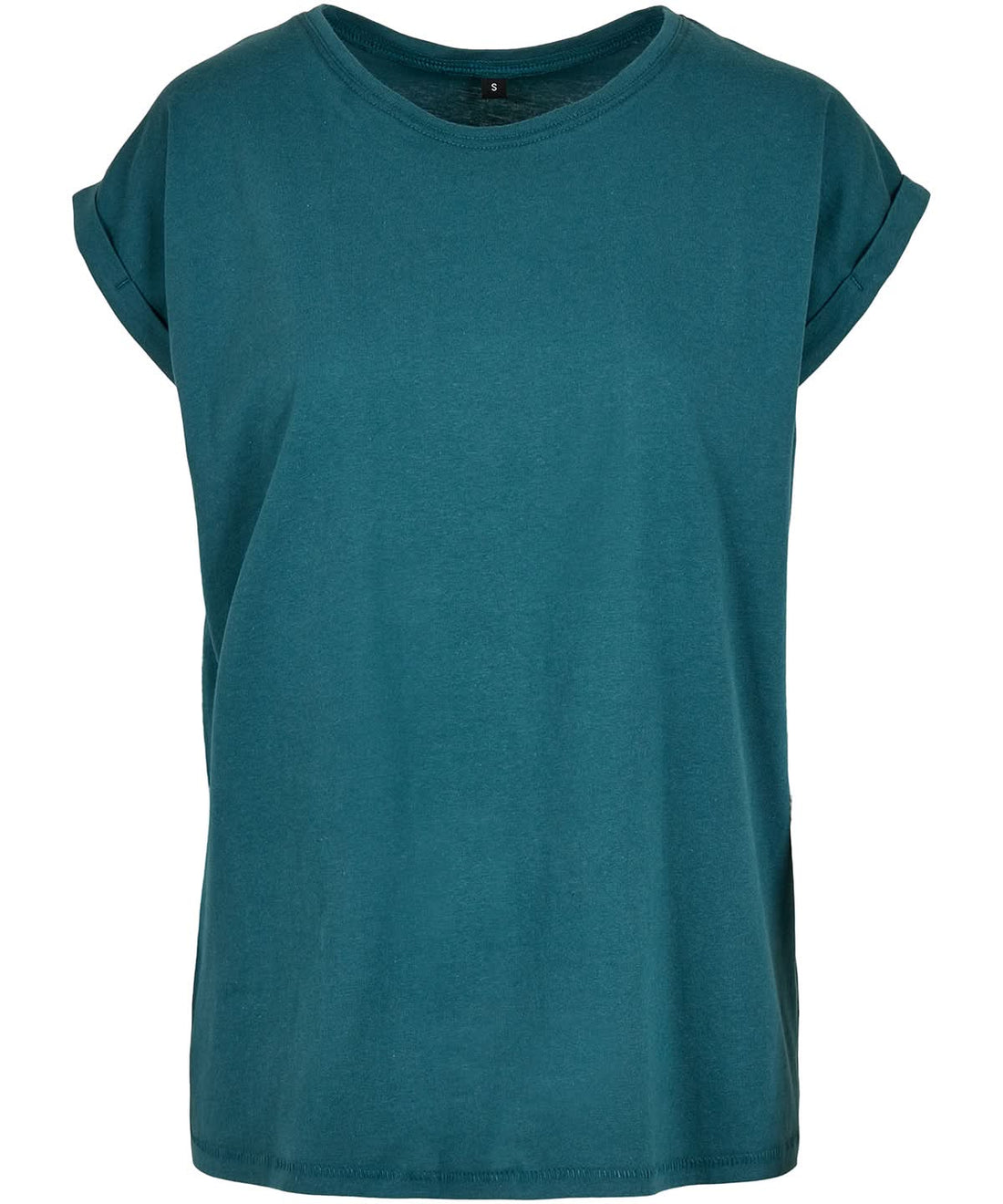 Build Your Brand BYB Womens extended shoulder tee Teal BY021 - Teal - Customisable T-Shirt