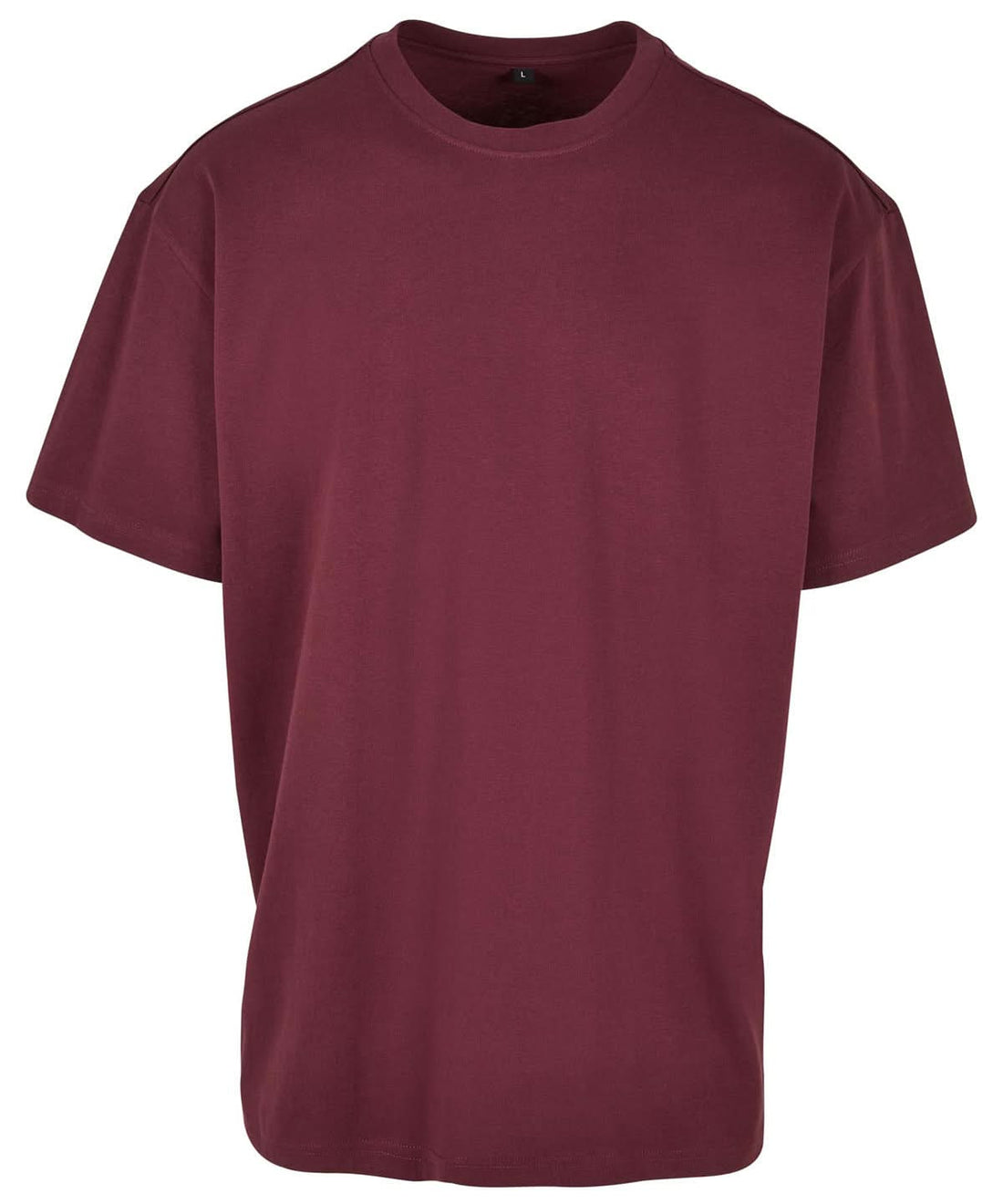 Build Your Brand BYB Heavy oversized tee Cherry BY102 - Cherry - Customisable T-Shirt