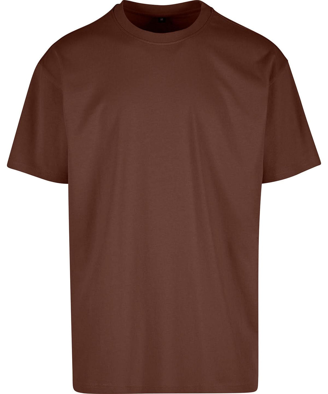 Build Your Brand BYB Heavy oversized tee Chocolate Brown BY102 - Chocolate Brown - Customisable T-Shirt