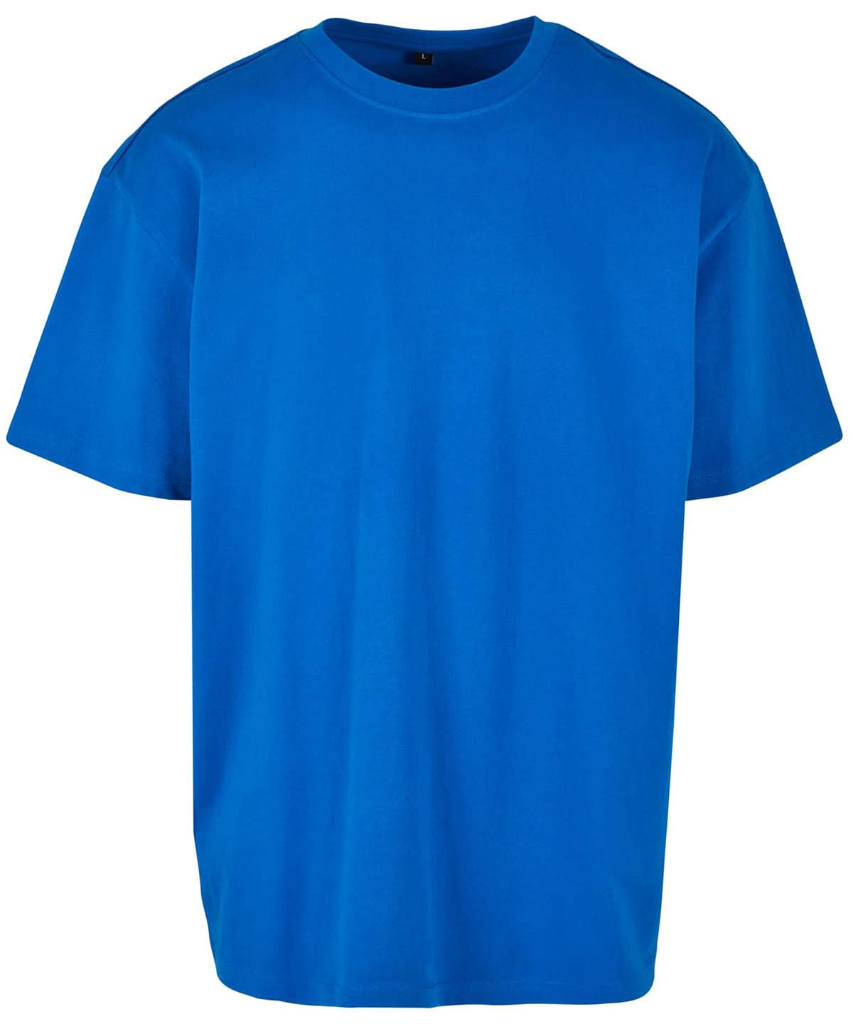 Build Your Brand BYB Heavy oversized tee Cobalt Blue BY102 - Cobalt Blue - Customisable T-Shirt