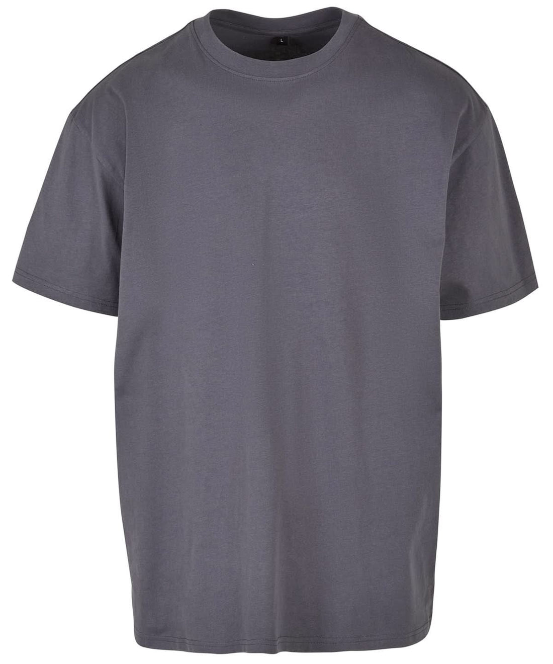 Build Your Brand BYB Heavy oversized tee Dark Grey BY102 - Dark Grey - Customisable T-Shirt