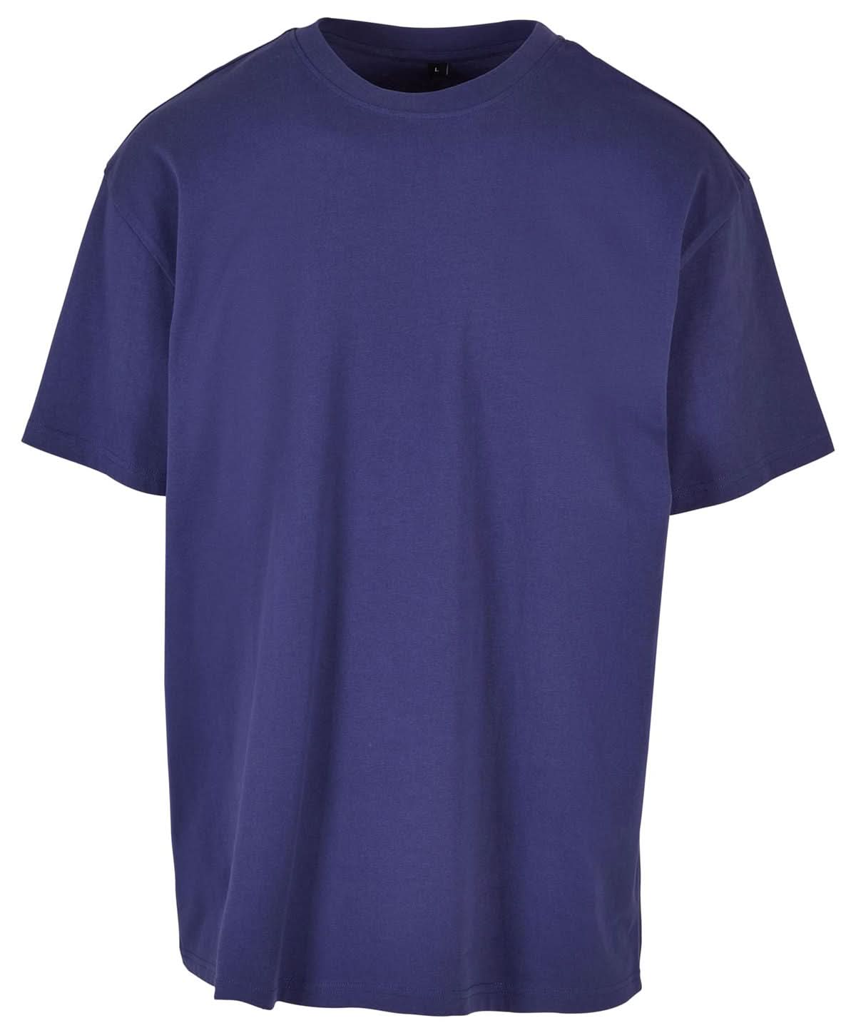 Build Your Brand BYB Heavy oversized tee Light Navy BY102 - Light Navy - Customisable T-Shirt