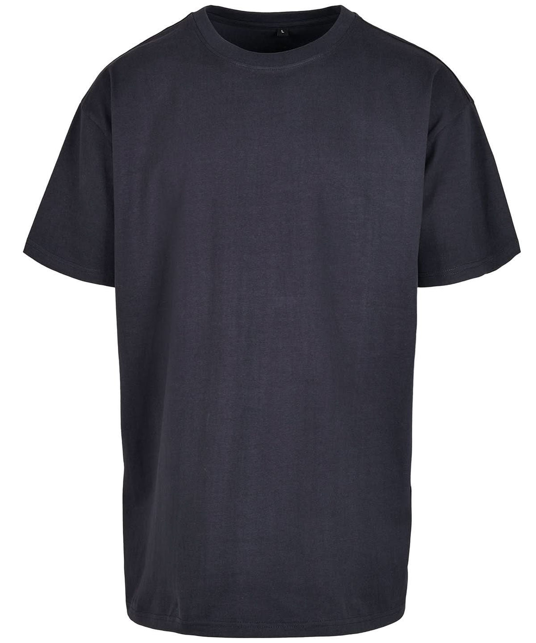 Build Your Brand BYB Heavy oversized tee Navy BY102 - Navy - Customisable T-Shirt