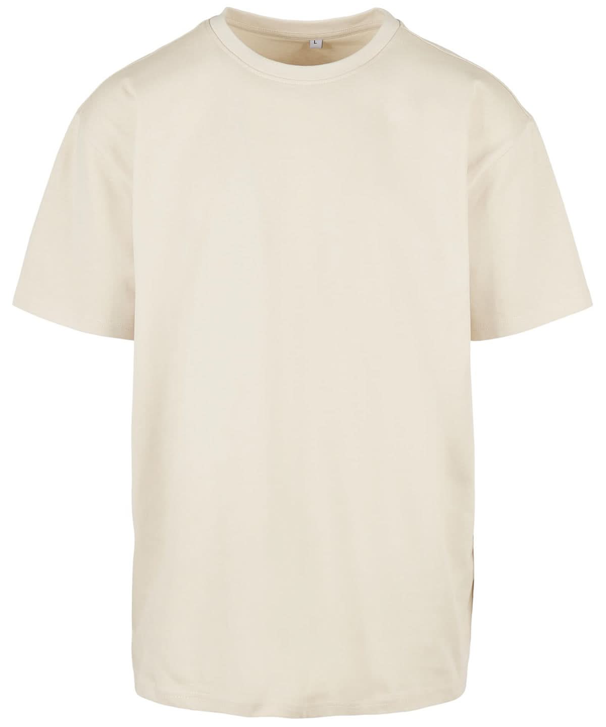Build Your Brand BYB Heavy oversized tee Sand BY102 - Sand - Customisable T-Shirt