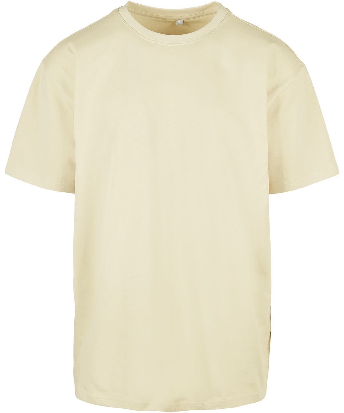 Build Your Brand BYB Heavy oversized tee Soft Yellow BY102 - Soft Yellow - Customisable T-Shirt