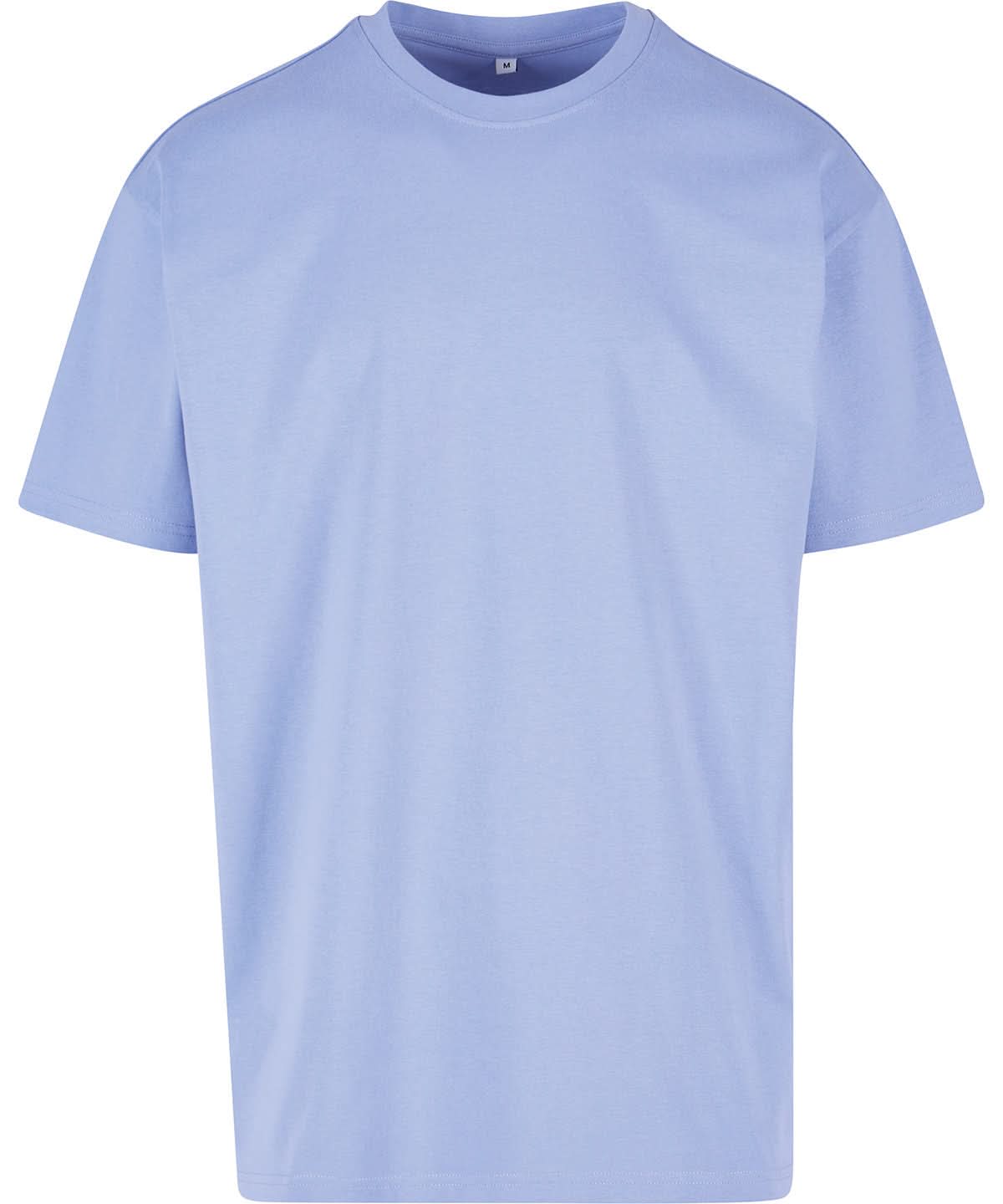 Build Your Brand BYB Heavy oversized tee Viola Blue BY102 - Viola Blue - Customisable T-Shirt