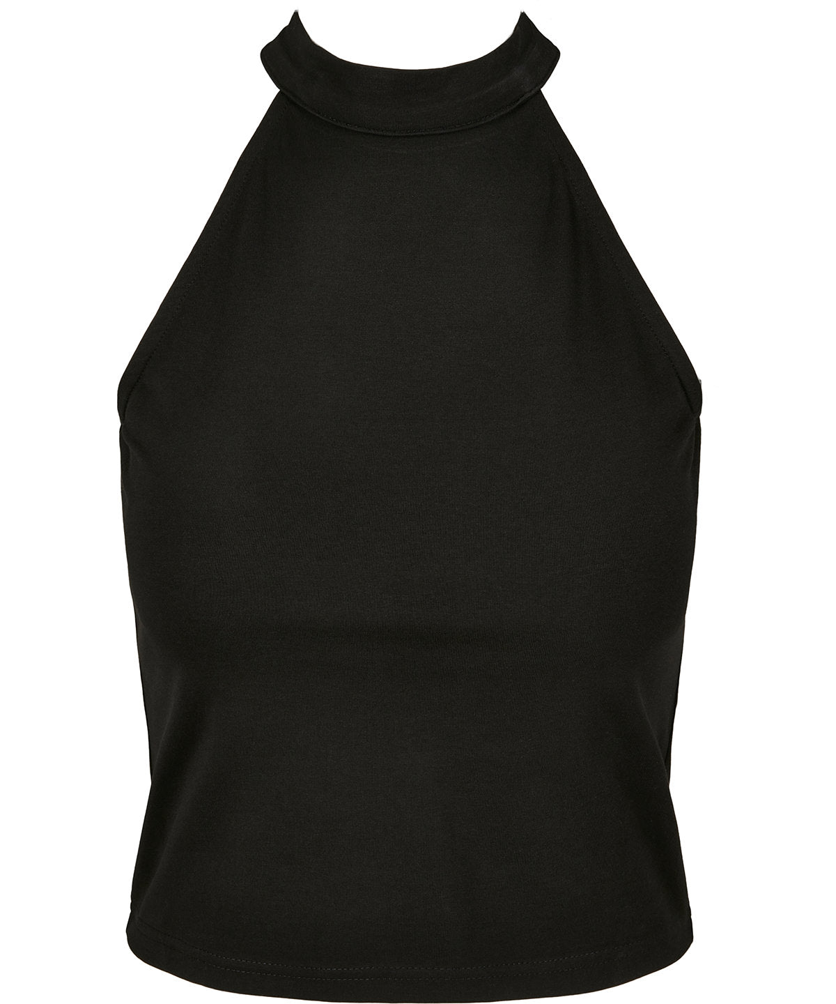 Women’s turtleneck short top - BY134 - Black - Customisable Sweatshirts