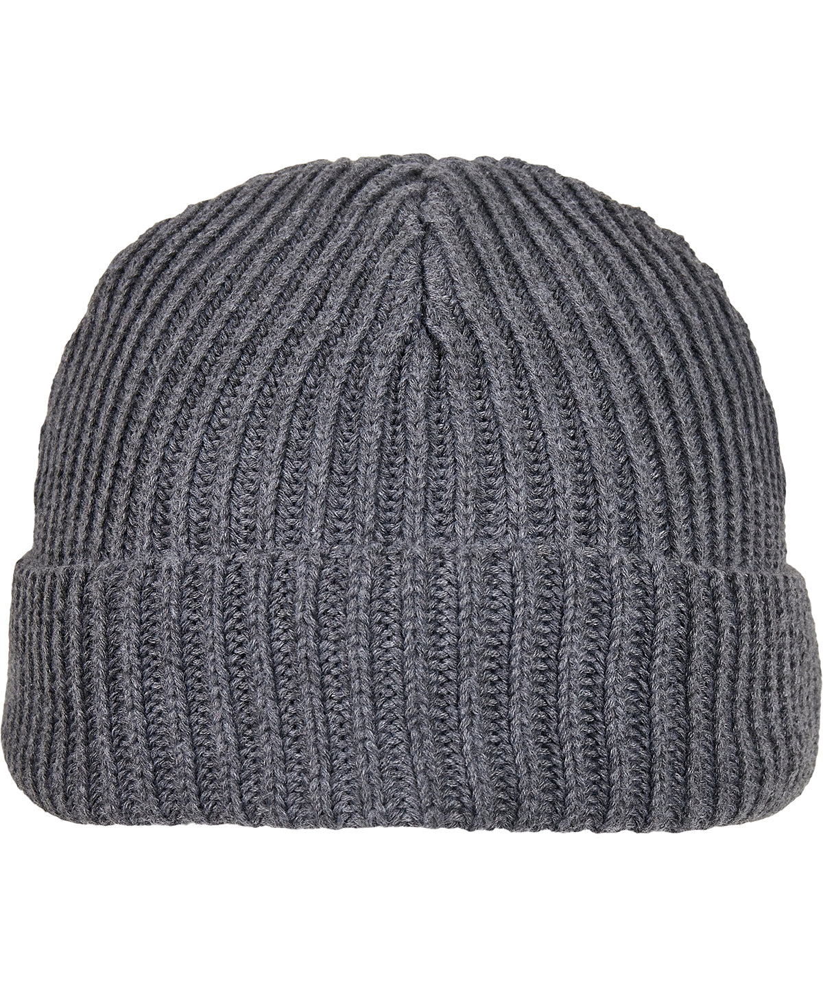Recycled yarn fisherman beanie - BY154 - Asphalt One size - Customisable Beanies