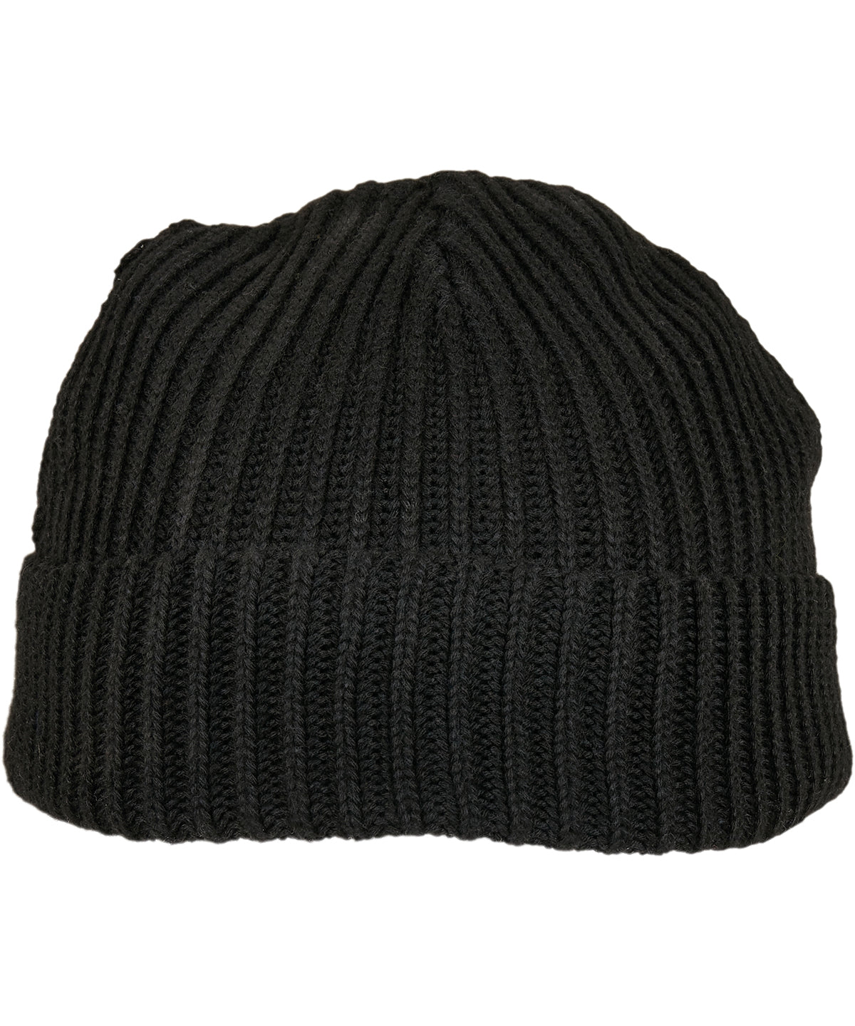 Recycled yarn fisherman beanie - BY154 - Black One size - Customisable Beanies