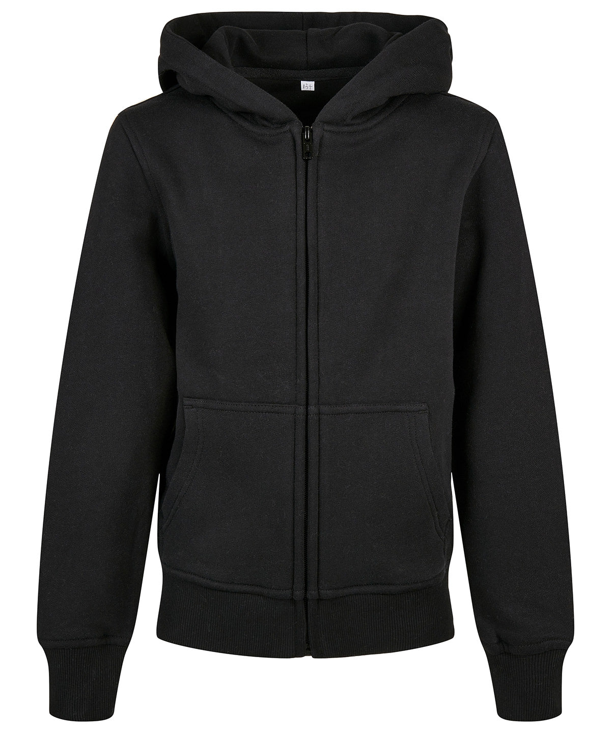 Organic kids basic zip hoodie - BY188 - Black - Customisable Hoodies