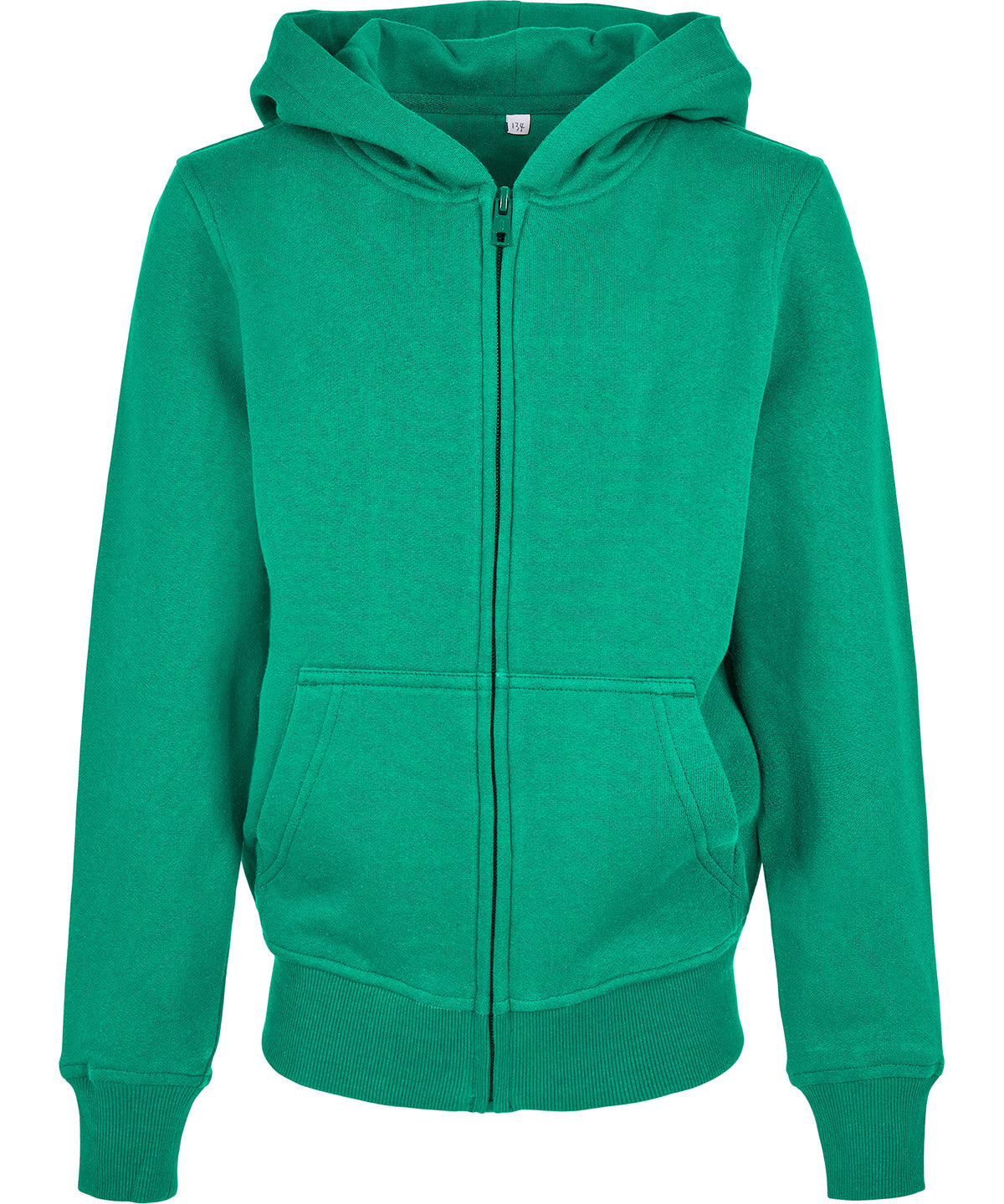 Organic kids basic zip hoodie - BY188 - Grass Green - Customisable Hoodies