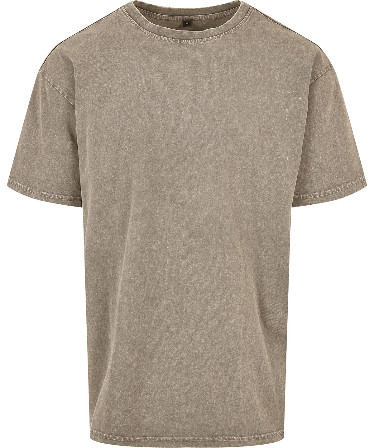 Acid washed heavy oversized tee - BY189 - Dark Khaki* - Customisable T-Shirts