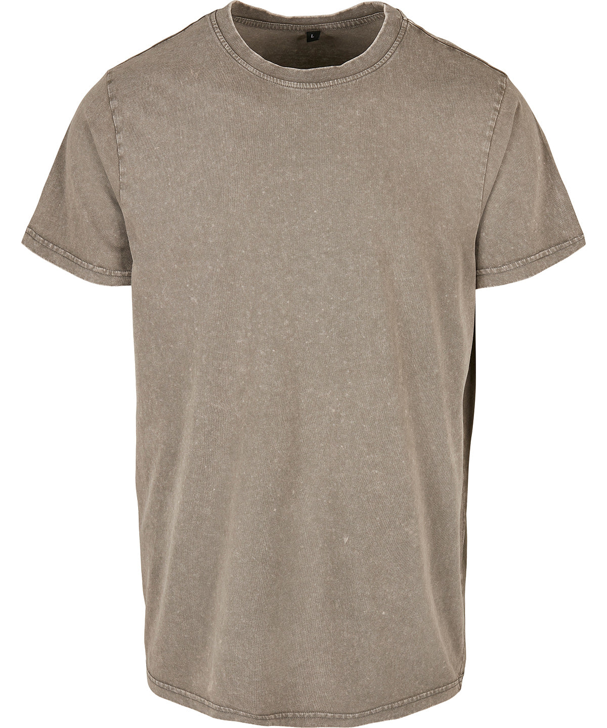 Acid washed round neck tee - BY190 - Dark Khaki - Customisable T-Shirts