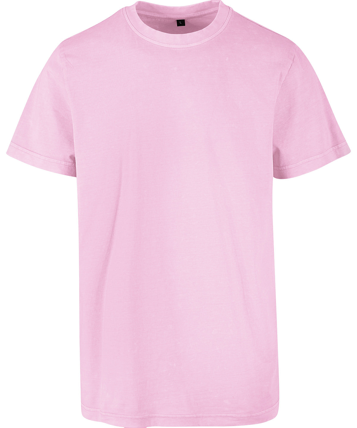 Acid washed round neck tee - BY190 - Soft Pink - Customisable T-Shirts