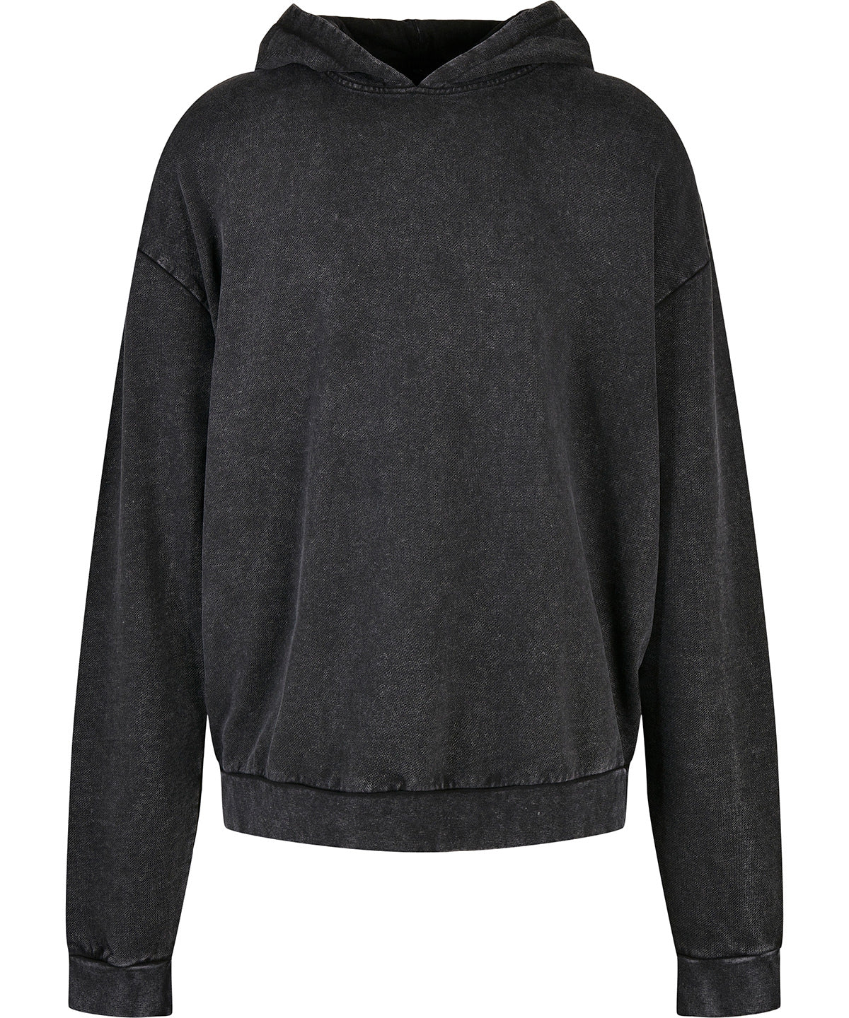 Acid washed oversize hoodie - BY191 - Black - Customisable Hoodies