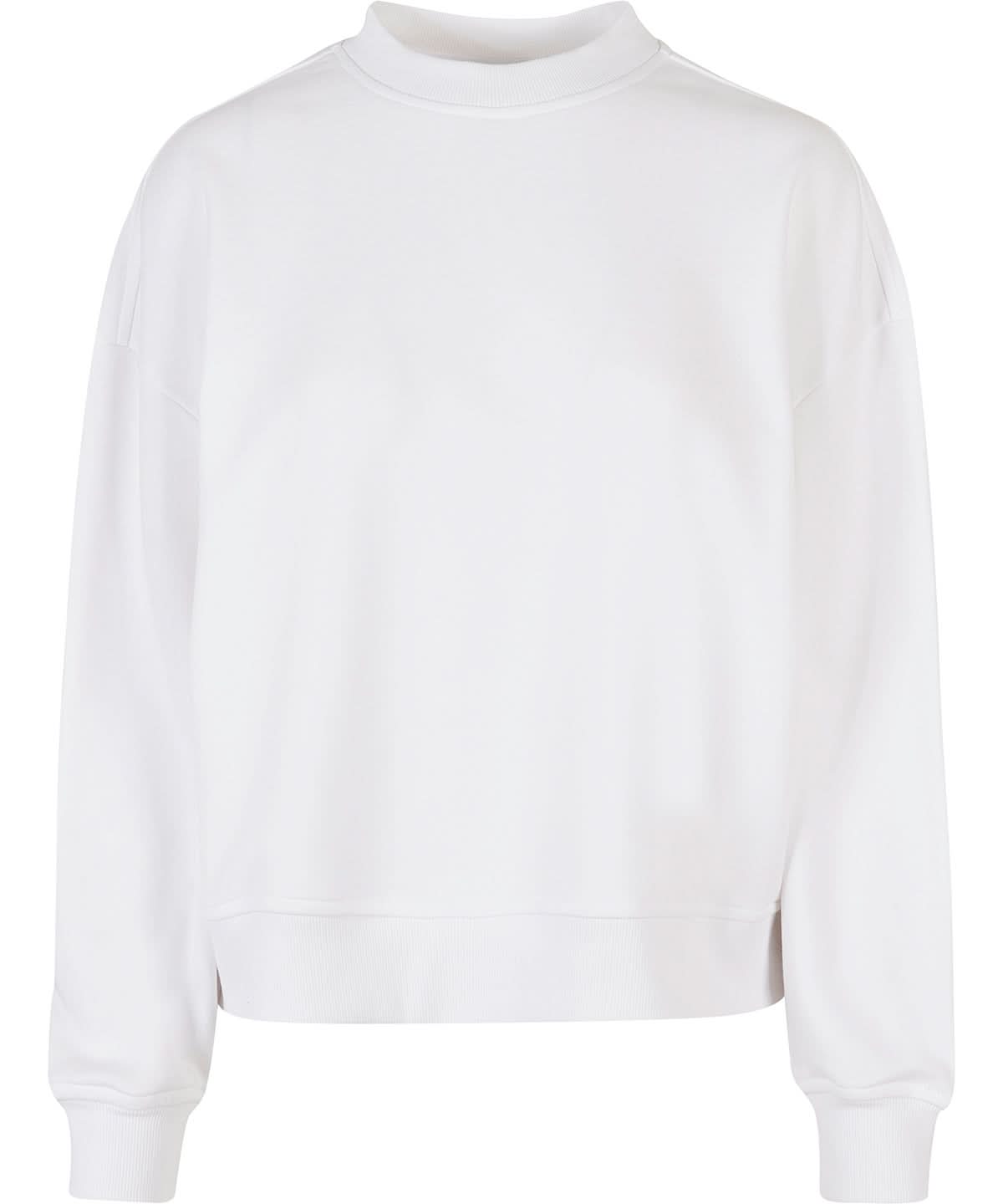 Build Your Brand BYB Womens oversized crew neck sweatshirt BY212 - - Customisable Sweatshirts