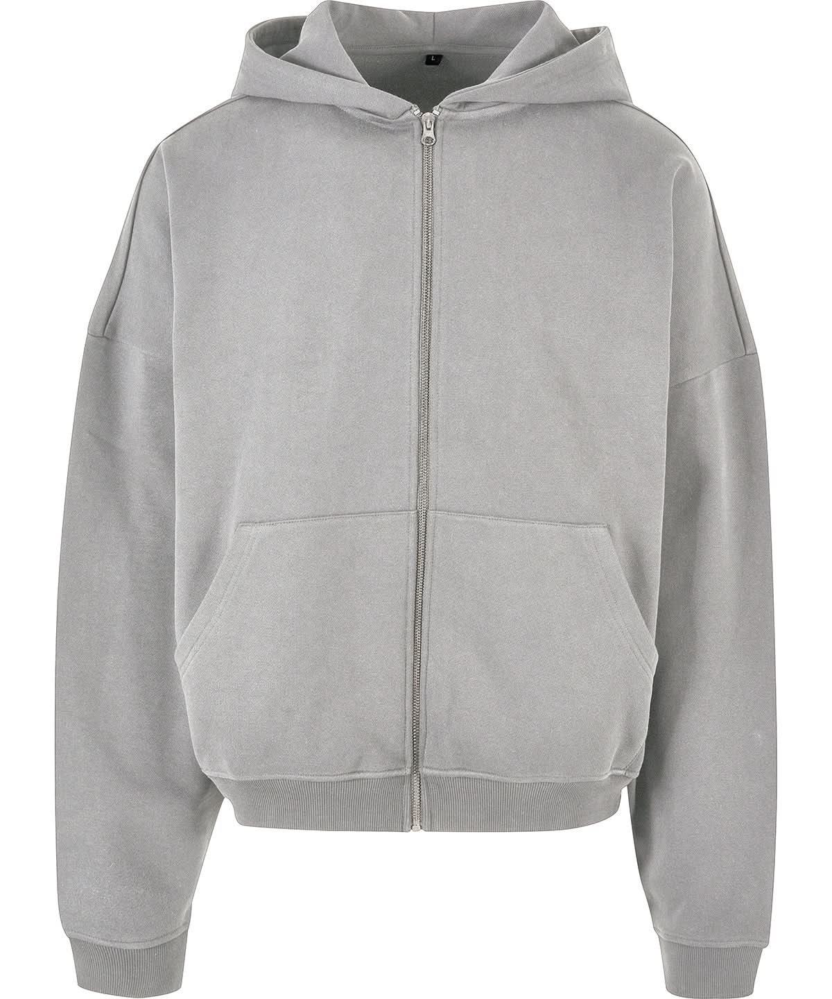 Build Your Brand BYB 90s zip hoodie BY254 - - Customisable Hoodies