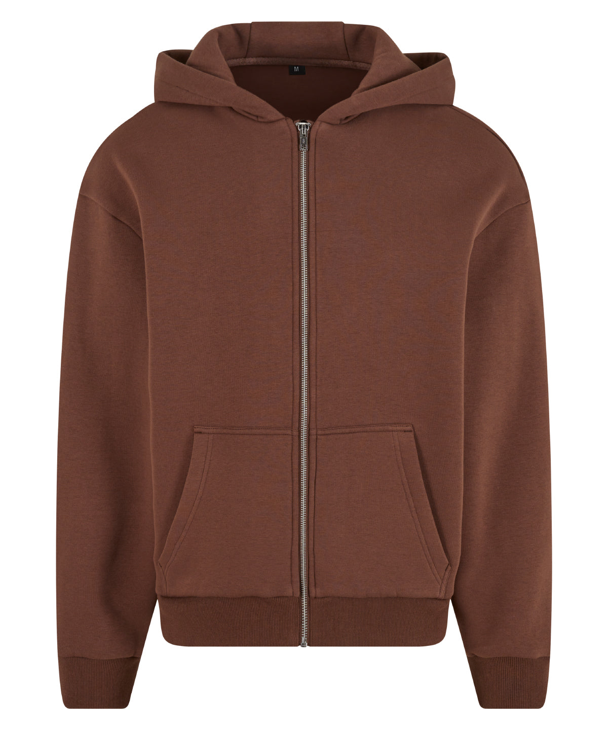 Fluffy zip hoodie - BY285 - Chocolate Brown - Customisable Hoodies