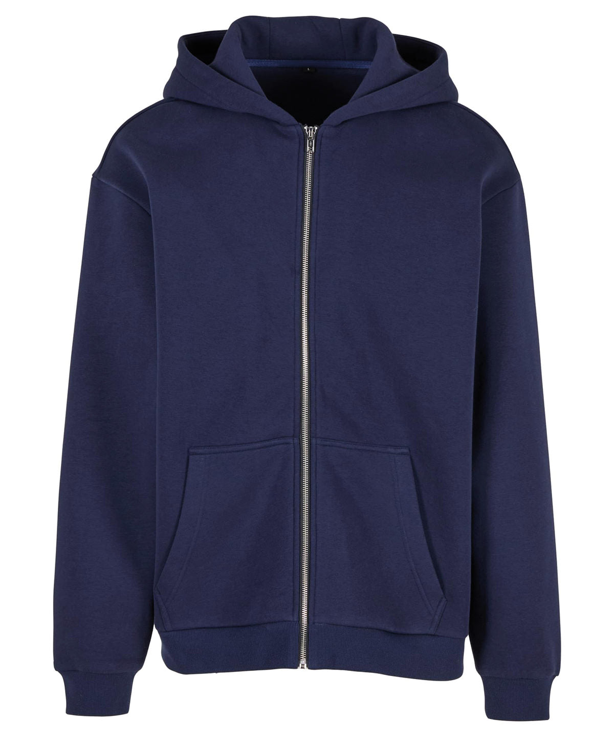 Fluffy zip hoodie - BY285 - Navy - Customisable Hoodies