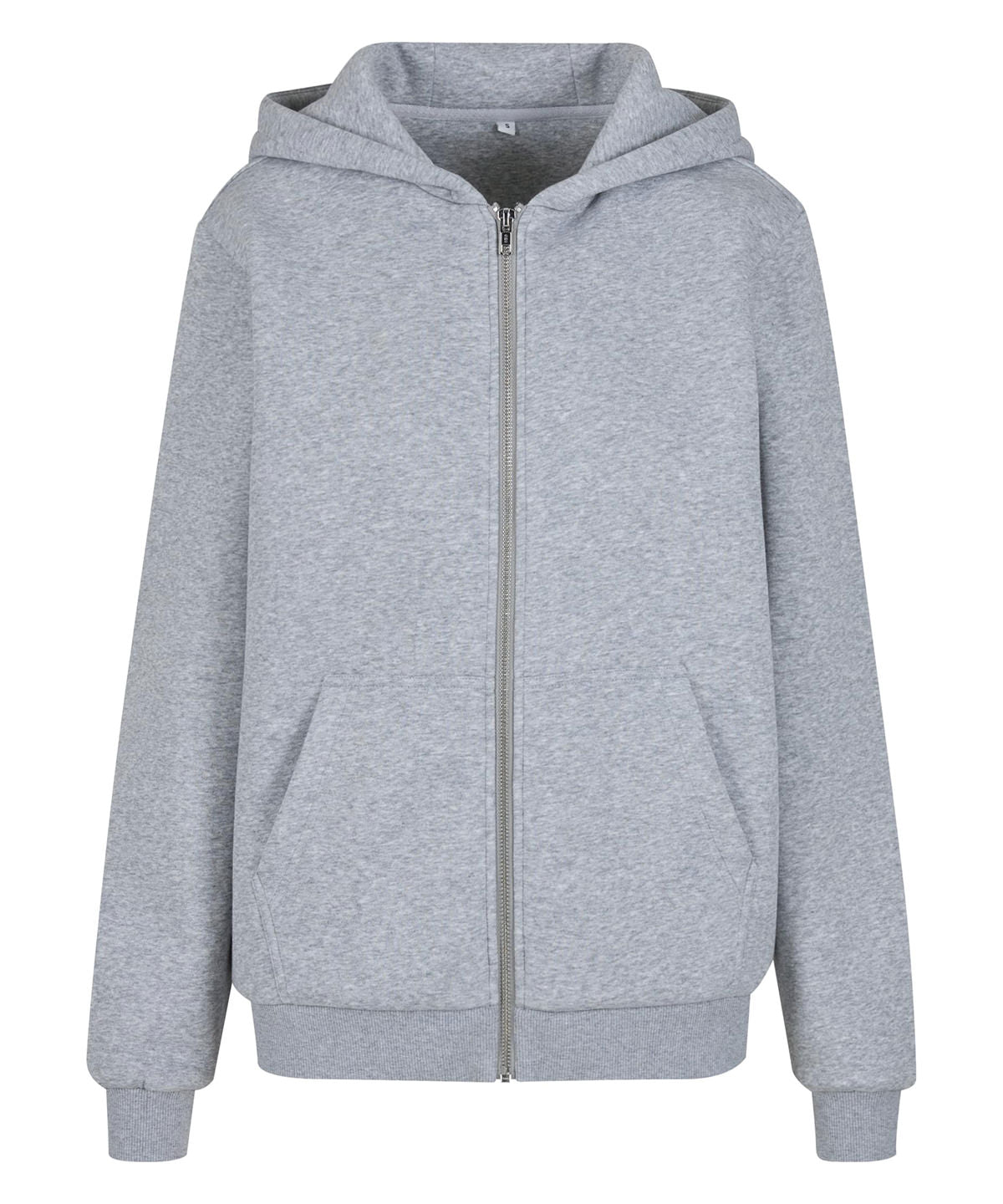 Women’s fluffy zip hoodie - BY290 - Heather Grey - Customisable Hoodies