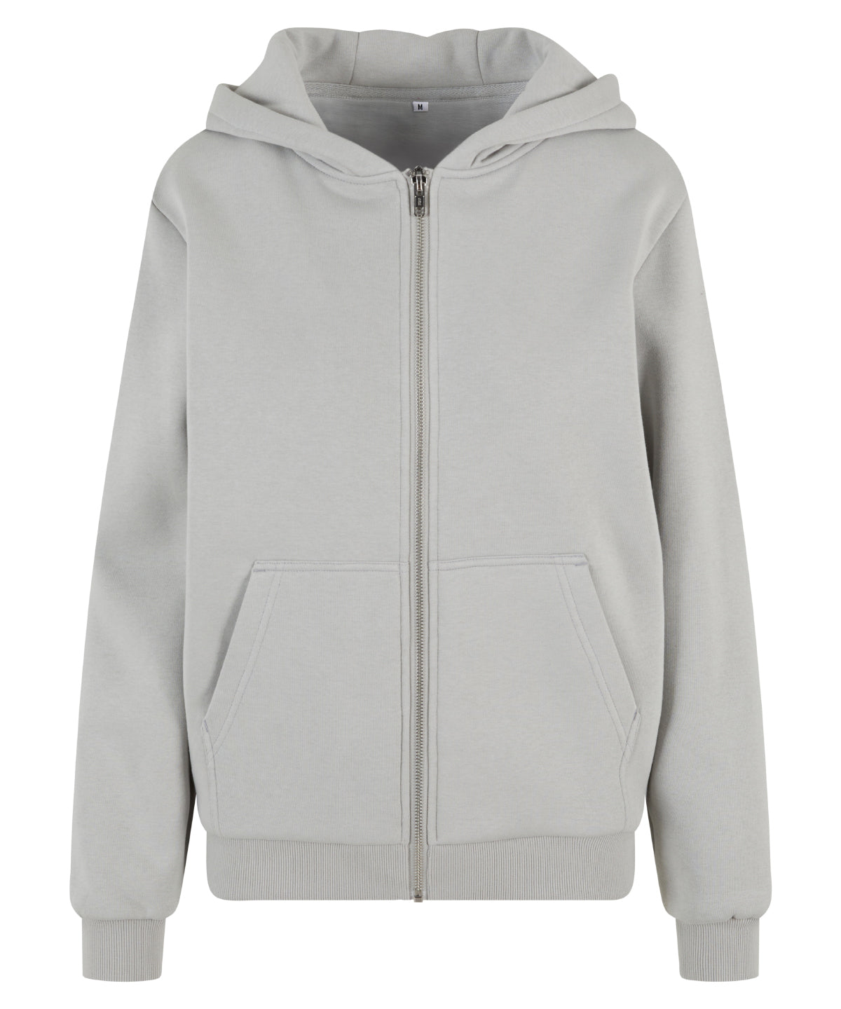 Women’s fluffy zip hoodie - BY290 - Light Asphalt - Customisable Hoodies