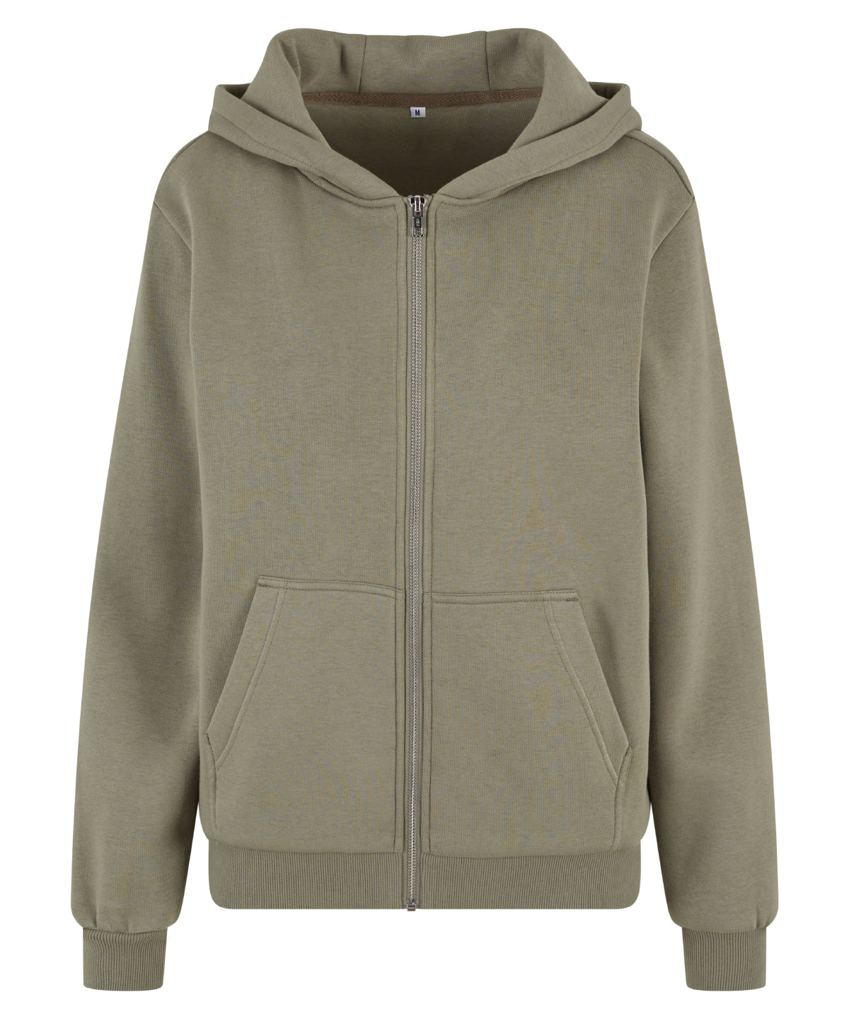 Women’s fluffy zip hoodie - BY290 - Pale Olive - Customisable Hoodies