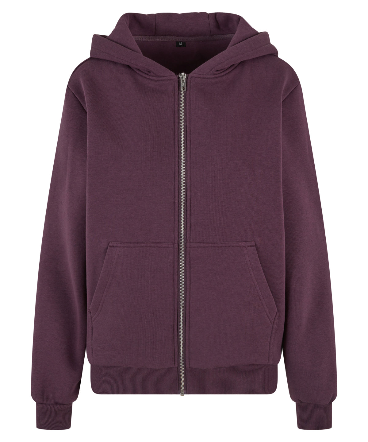 Women’s fluffy zip hoodie - BY290 - Plum Purple - Customisable Hoodies