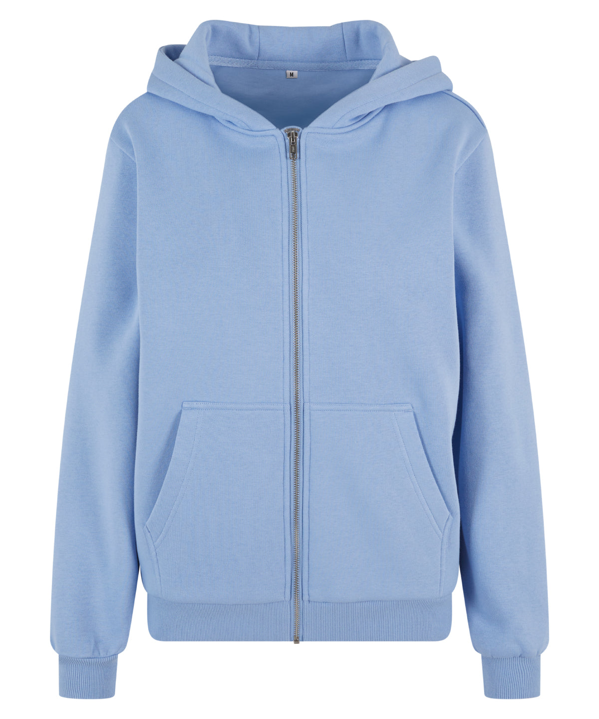 Women’s fluffy zip hoodie - BY290 - Powder Blue - Customisable Hoodies