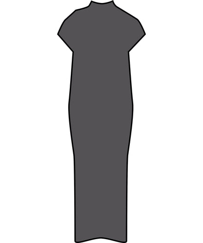 Build Your Brand BYB Womens vintage long dress BY303 - Magnet - Customisable Dresses