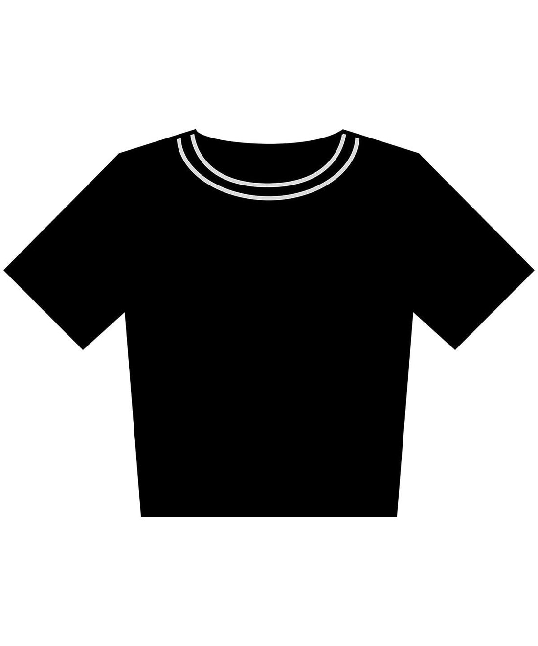 Build Your Brand BYB Womens vintage cropped tee BY305 - Black - Customisable T-Shirt