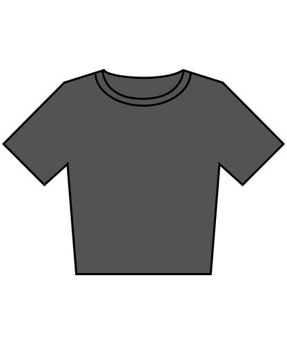 Build Your Brand BYB Womens vintage cropped tee BY305 - Magnet - Customisable T-Shirt