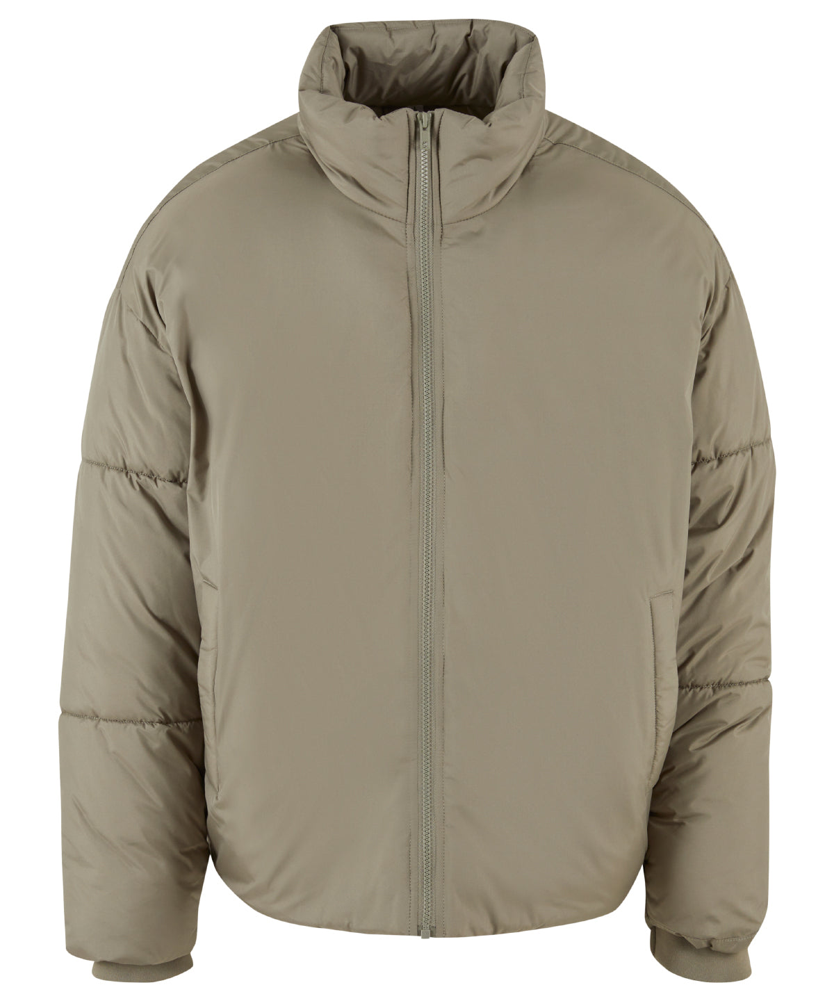 Oversized puffer jacket - BY309 - Pale Olive - Customisable Jackets