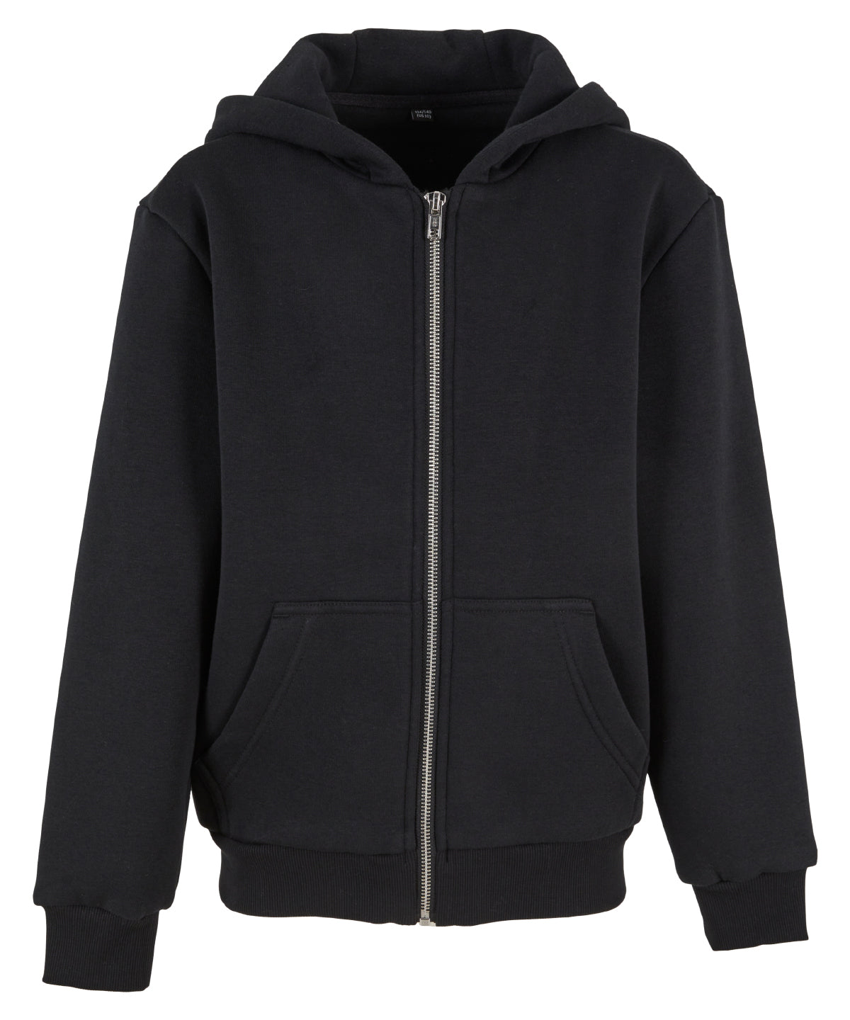 Kids fluffy zip hoodie - BY316 - Black - Customisable Hoodies